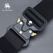 Load image into Gallery viewer, NO.ONEPAUL Tactical belt Military high quality Nylon men&#39;s training belt metal multifunctional buckle outdoor sports hook new