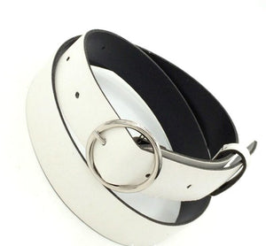 Women leather belt Newest Round buckle belts female leisure jeans wild without pin metal buckle Women strap belt