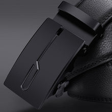 Load image into Gallery viewer, NO.ONEPAUL Brand Fashion Automatic Buckle Black Genuine Leather Belt Men&#39;s Belts Cow Leather Belts for Men 3.5cm Width WQE789