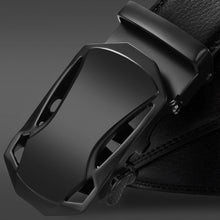 Load image into Gallery viewer, NO.ONEPAUL Brand Fashion Automatic Buckle Black Genuine Leather Belt Men&#39;s Belts Cow Leather Belts for Men 3.5cm Width WQE789