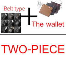 Load image into Gallery viewer, NO.ONEPAUL Brand Fashion Automatic Buckle Black Genuine Leather Belt Men&#39;s Belts Cow Leather Belts for Men 3.5cm Width WQE789